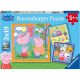 Ravensburger puzzle (slagalice) - Pepa Prase 3x49 delova - RA05579