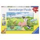 Ravensburger puzzle - Mladunci na farmi 2x12 delova - RA07582