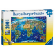 Ravensburger puzzle (slagalice) - Karta sveta sa znamenitost - RA12722