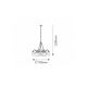 Rabalux Luster Annabella E14 6x MAX 40 + E27 2x MAX 60W bronzana (8636) - 8636-1