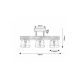 Rabalux Plafonjera Cardamom E14 3x MAX 40W srebreni hrast (3119) - 3119