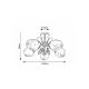 Rabalux Plafonjera Fauna E27 5x MAX 40W zlatna (5099) - 5099