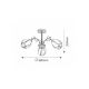 Rabalux Plafonjera Joel E27 3x MAX 60W bronzana (2270) - 2270-1-1