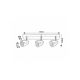 Rabalux Plafonjera Perico GU10 3X MAX 5W crna (73019) - RAS002717A00000