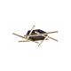 Rabalux Plafonjera Severine LED 40W crno zlato (71365) - RAS003134A00000