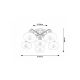 Rabalux Plafonjera Sorina E14 6x MAX 40W antik mesing (3918) - 3918