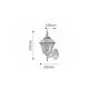 Rabalux Spoljna zidna rasveta Toscana E27 1x MAX 60W antik srebro (8397) - 8397-1