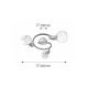 Rabalux Spot rasveta Aurel E14 3x MAX 40W brušeni hrom (6343) - 6343