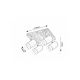 Rabalux Spot rasveta Toras GU10 4X MAX 5W hrast (73124) - 73124