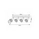 Rabalux Spot rasveta Zeus E14 4x MAX 40W hrast (3140) - 3140
