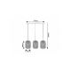 Rabalux Visilica Adalla E27 3x MAX 40W mat crno (72093) - 72093