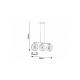 Rabalux Visilica Cortado E27 3x MAX 40W crna (5361) - 5361