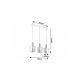 Rabalux Visilica Donati E27 3x MAX 60W hrom (5250) - 5250