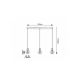 Rabalux Visilica Fran E27 3x MAX 40W mat crno (72242) - RAS002785A00000