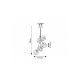 Rabalux Visilica Glory E14 5x MAX 40W mat crno (3508) - 3508