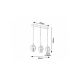 Rabalux Visilica Petunia E27 3x MAX 15W hrom (5253) - 5253