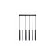 Rabalux Visilica Ramira G9 6x MAX 5W crna (72362) - RAS003213A00000