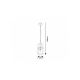 Rabalux Visilica Zelkova E27 1x MAX 40W brušeni aluminijum (3154) - 3154