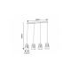 Rabalux Visilica Zenaida E27 4x MAX 60W mat crno (3544) - 3544