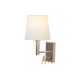 Rabalux Zidna lampa Harvey E27 1x MAX 40 + LED 3W brušeni hrom (6539) - 6539-1