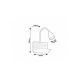 Rabalux Zidna lampa Tacito GU10 1X MAX 25W bela (71090) - RAS002645A00000