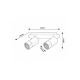Rabalux Zidna lampa Zircon GU10 2X MAX 5W mat crno (5070) - 5070