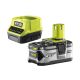 RYOBI Set - punjač baterija i baterija od 4,0Ah 18V ONE+ RC18120-140X - RC18120-140X