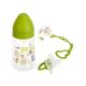 ELFI Baby Exclusive poklon set- plastična flašica sa silikonskom cuclom, 250 ml - RK99-zelena