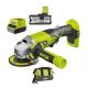 RYOBI Akumulatorska ugaona brusilica 115mm, set sa punjačem i baterijom 4Ah R18AG-140S - R18AG-140S