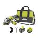 RYOBI Akumulatorska ugaona brusilica 115mm, set sa punjačem i baterijom 4Ah R18AG-140S - R18AG-140S