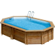 GRE Drveni montažni okrugli bazen Canelle 2 5,36 x 3,36 x 1,17m - EP2889846