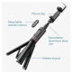 Selfie stick Q12S + tripod beli - 209711