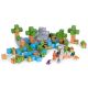 ECO TOYS Set magnetnih kocki za decu – 142 dela, kocke i dinosaurisi - EP2752006