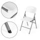 MODERNHOME Set od 2 sklopivih stolica white - HT002