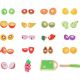 ECO TOYS Drveni set za seckanje Voće, 20 delova - TL87114