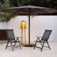 MULTIGARDEN Set sklopivih baštenskih stolica 4/1, siva - WR1652-4 GRAY