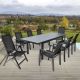 MULTIGARDEN Set sklopivih baštenskih stolica 4/1, siva - WR1652-4 GRAY
