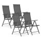 MULTIGARDEN Set sklopivih baštenskih stolica 4/1, siva - WR1652-4 GRAY