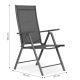 MULTIGARDEN Set sklopivih baštenskih stolica 4/1, siva - WR1652-4 GRAY