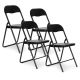 MODERNHOME Set od 4 skopivih stolica black eco-leather - PJJBS0024-04