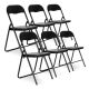 MODERNHOME Set od 6 sklopivih stolica black eco-leather - PJJBS0024-06