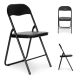 MODERNHOME Set od 6 sklopivih stolica black eco-leather - PJJBS0024-06