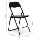MODERNHOME Set od 6 sklopivih stolica black eco-leather - PJJBS0024-06