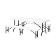 ePRO sklopivi baštenski SET sto 180cm + 2 klupe, metal-plastika - EP3027152