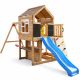 Velika dečija drvena kućica za igru KINDER HOME za dvorište sa toboganom - EP2988385