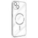 Silikonska futrola MagSafe za iPhone 15 +, srebrna - 1810029