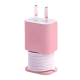 Silikonski organizator kablova za punjače roze - 613074