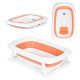 ECO TOYS Sklopiva kadica za kupanje bebe sa odovodom, narandžasta - HA-B31 ORANGE