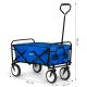 MODERNHOME Sklopiva kolica za plažu 70kg, plava - WOZ3556