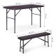 MODERNHOME Baštenski sklopivi set sto 120cm sa klupama Banquet, braon - RAK-120D BROWN